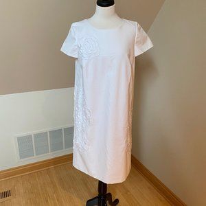 Lafayette 148 NY White A-Line Dress